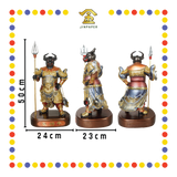 PRAYING STATUE 19" 树脂金缕彩牛头马面