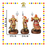 PRAYING STATUE 19" 树脂金缕彩牛头马面