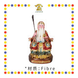 PRAYING STATUE 19" 树脂金缕彩坐圆座土地-拐