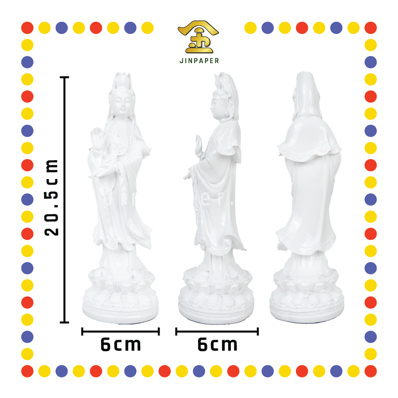 PRAYING STATUE 19cm 站白观音