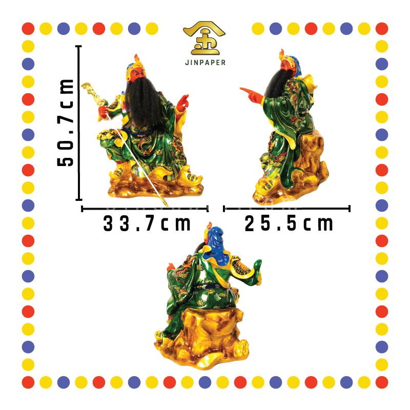 PRAYING STATUE 20寸 彩色剑指关公