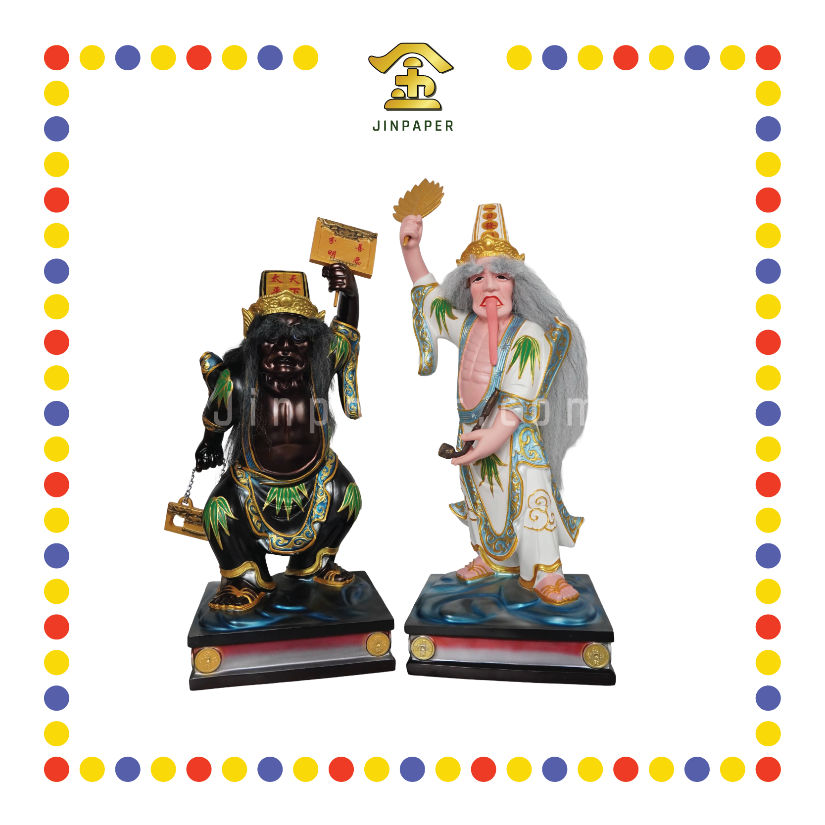 PRAYING  STATUE 24" 彩色立体大二伯爷