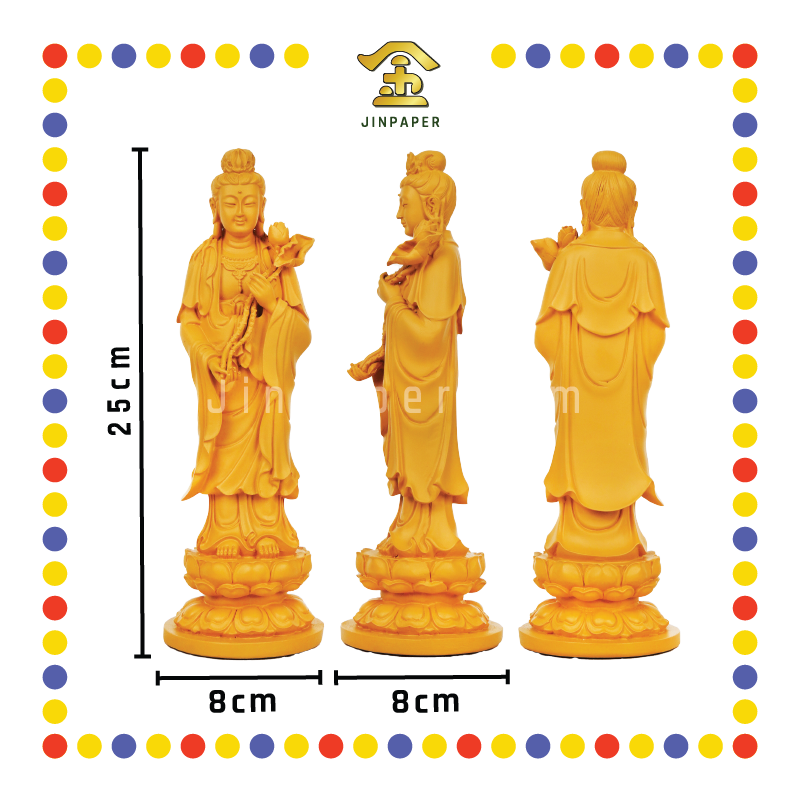 PRAYING STATUE 24cm 木色西方三圣(套)