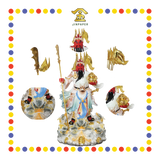 PRAYING  STATUE 26寸 实心极彩绿祥龙关公