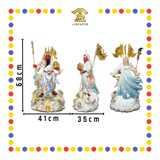 PRAYING  STATUE 26寸 实心极彩绿祥龙关公