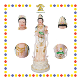 PRAYING STATUE 27寸 立白玉粉脸大势至