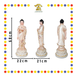 PRAYING STATUE 27寸 立白玉粉脸阿弥陀佛