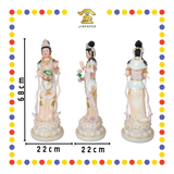 PRAYING STATUE 27寸 立白玉粉脸大势至