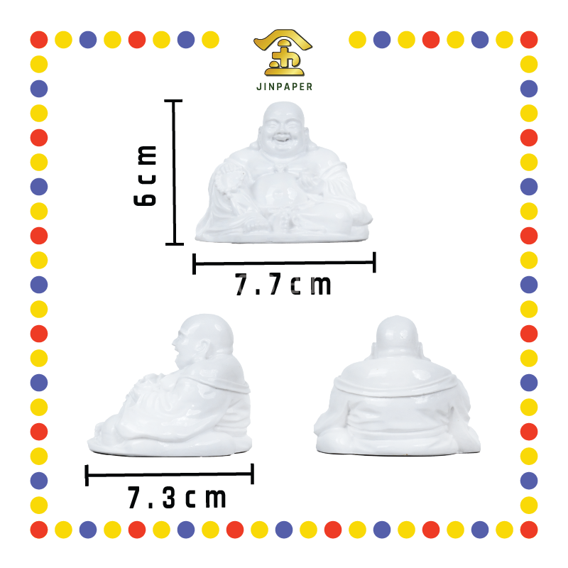 PRAYING STATUE 2寸 白笑佛