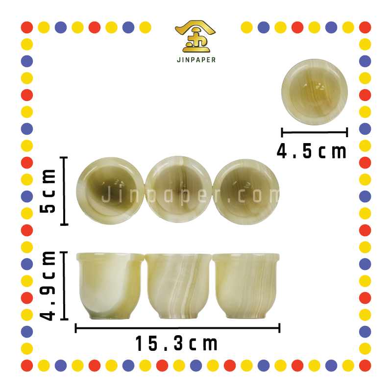 PRAYING CUP 2x2x2 青玉石杯(套)