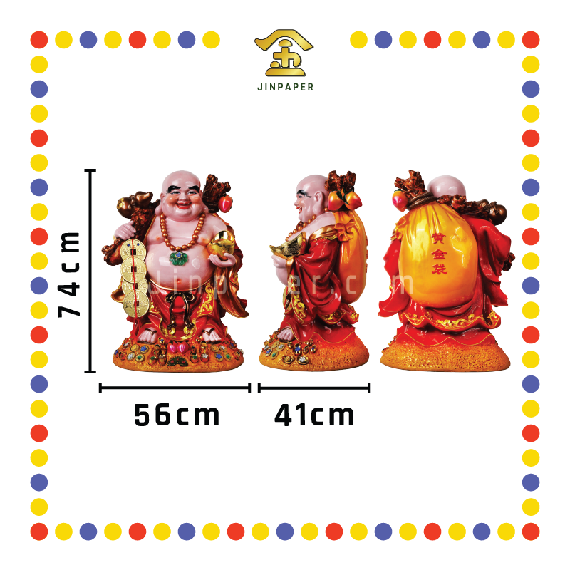 PRAYING STATUE 32寸 彩衣笑佛