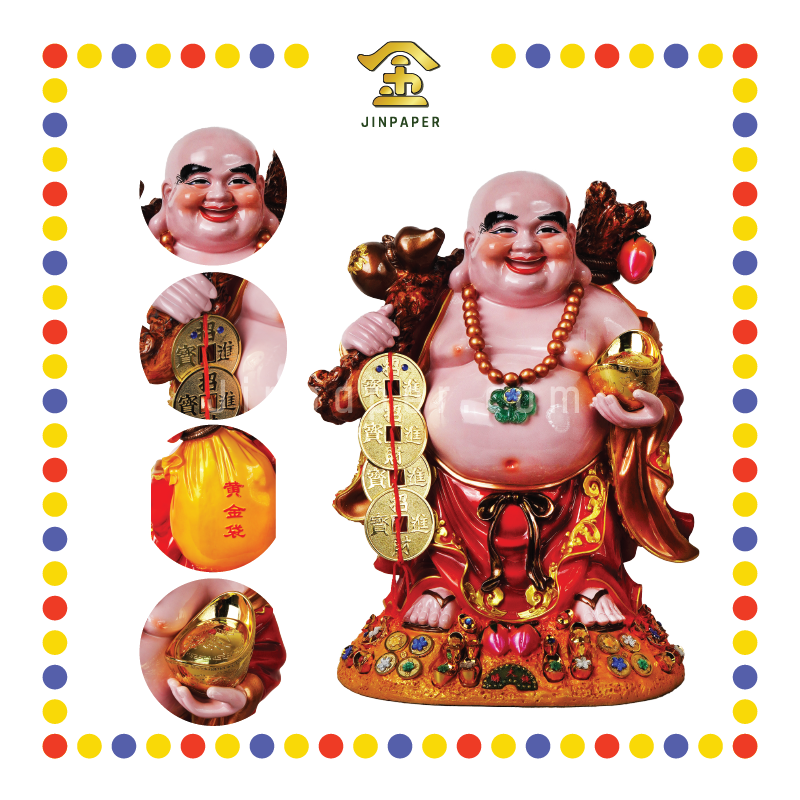 PRAYING STATUE 32寸 彩衣笑佛