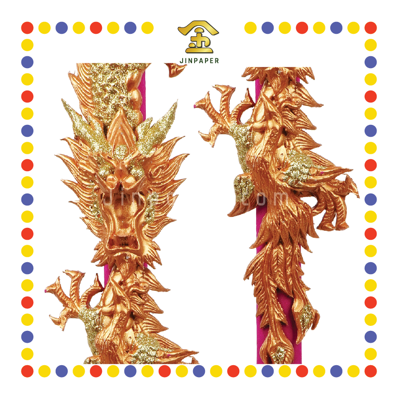 JOSS STICK 3尺 玫瑰金龙凤龙香仔 檀味 (大香, 龙香)