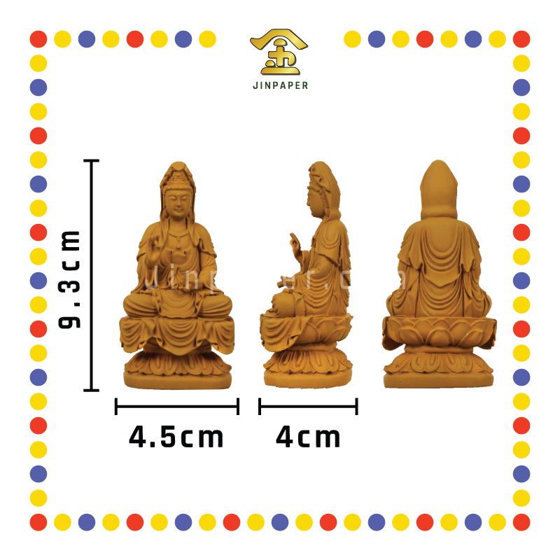 PRAYING STATUE 3寸 木色观音