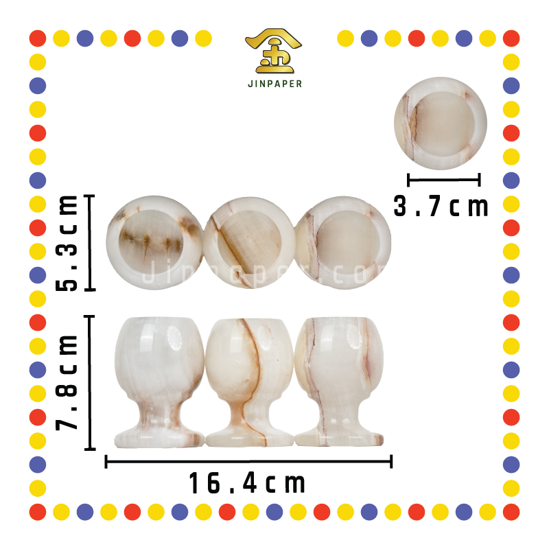 PRAYING CUP  3寸 高脚玉酒杯(套)