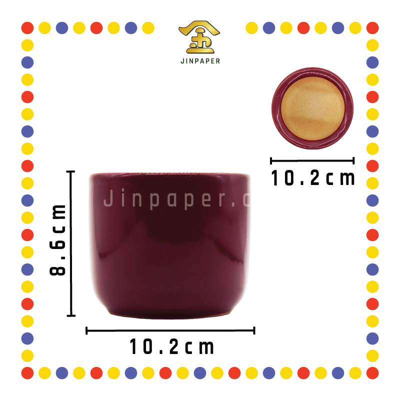 PRAYING CENSER【40号/50号/60号/70号】朱红炉 (香炉)