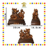 LUCKY GOODS 42# 小叶紫檀旺财守业/招财纳福貔貅