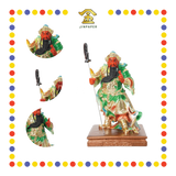 PRAYING STATUE 4寸 金缕彩站方座剑指关公