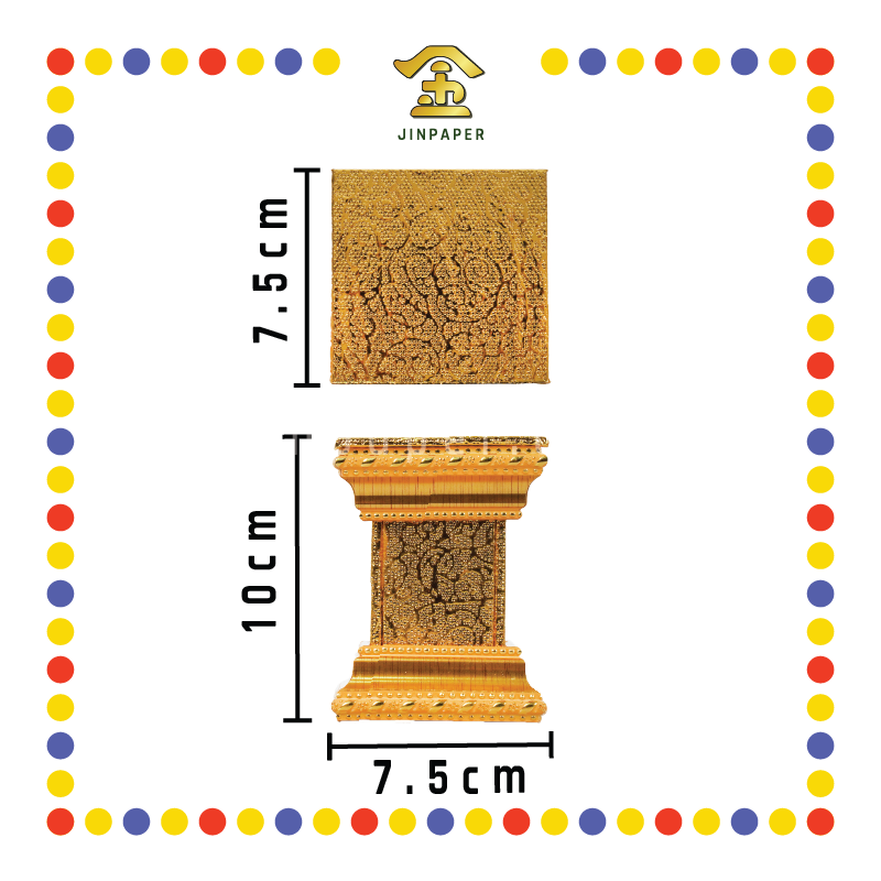 STATUE STAND 4"高 金皮金木神座(多种尺寸)