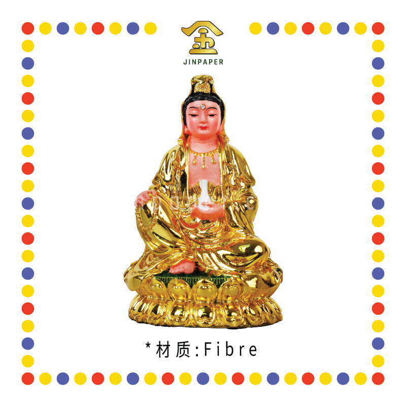 PRAYING STATUE 4寸 电金翘脚观音