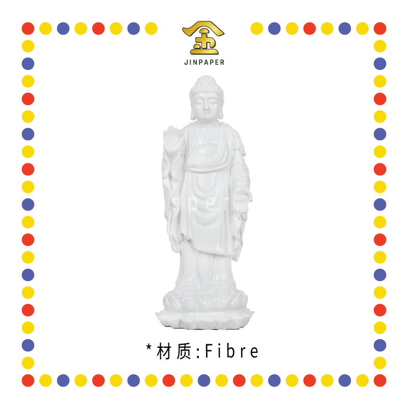 PRAYING STATUE 4寸 (小)站全白如来佛