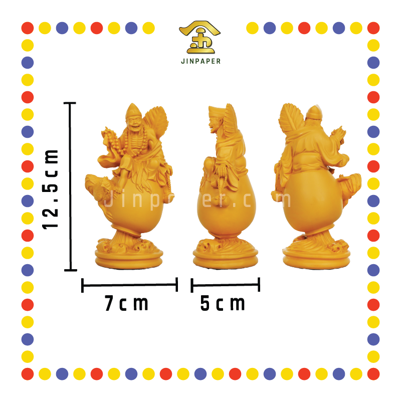 PRAYING STATUE 4寸 木色坐缸济公