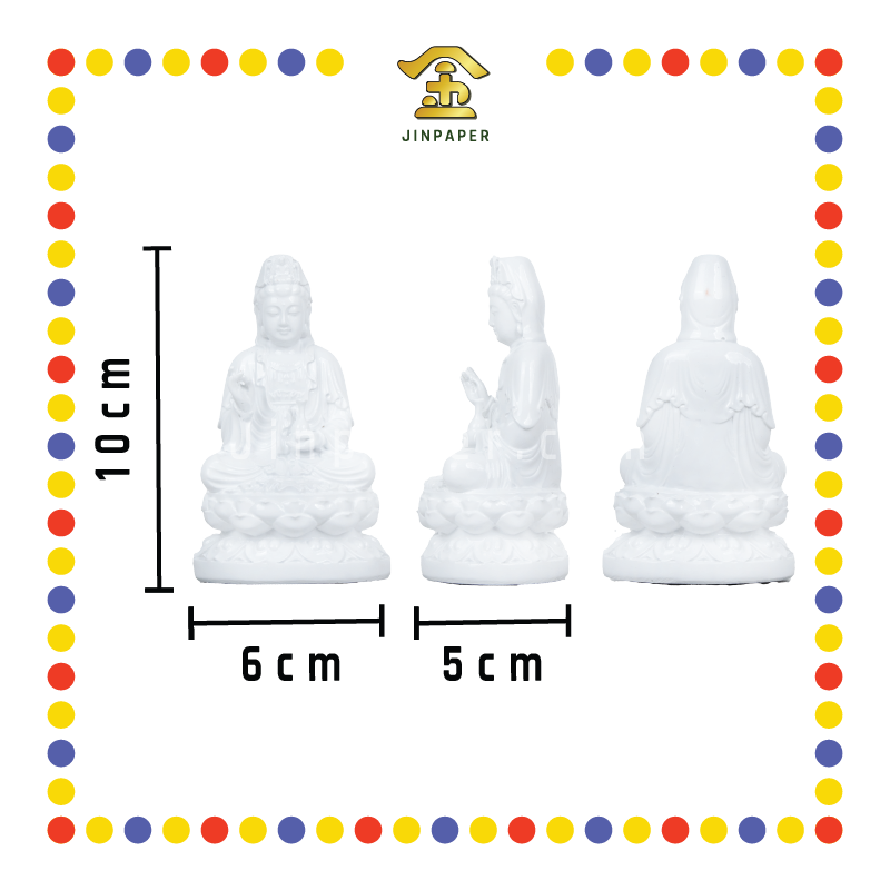 PRAYING STATUE 4寸 (小)坐全白观音