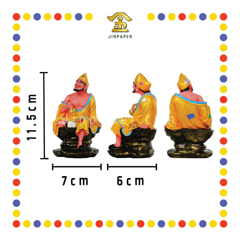 PRAYING STATUE 4寸 彩色坐石济公