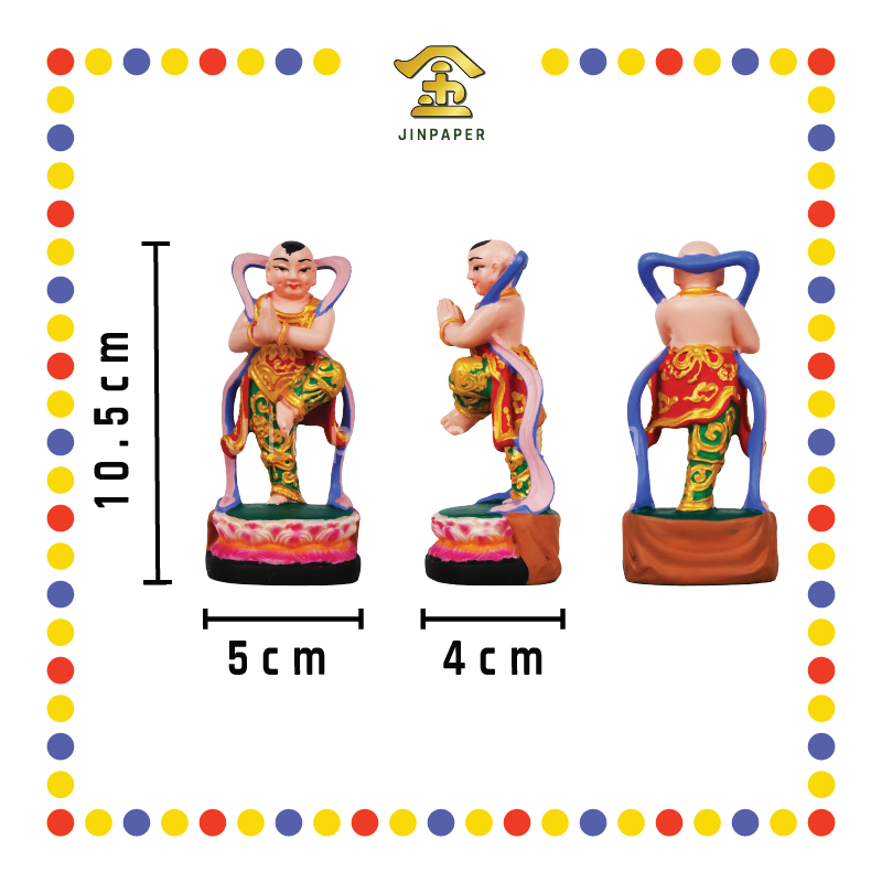 PRAYING STATUE 4寸 彩色小善财