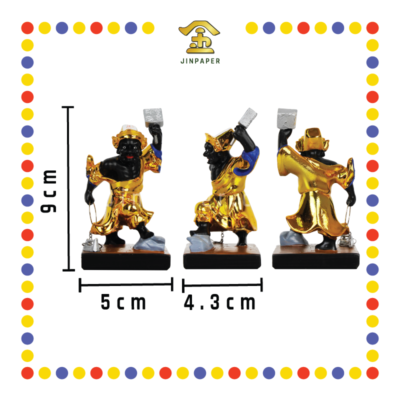 PRAYING STATUE 4寸 电金二伯爷