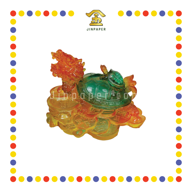 LUCKY GOODS 4寸 琉璃龙头龟