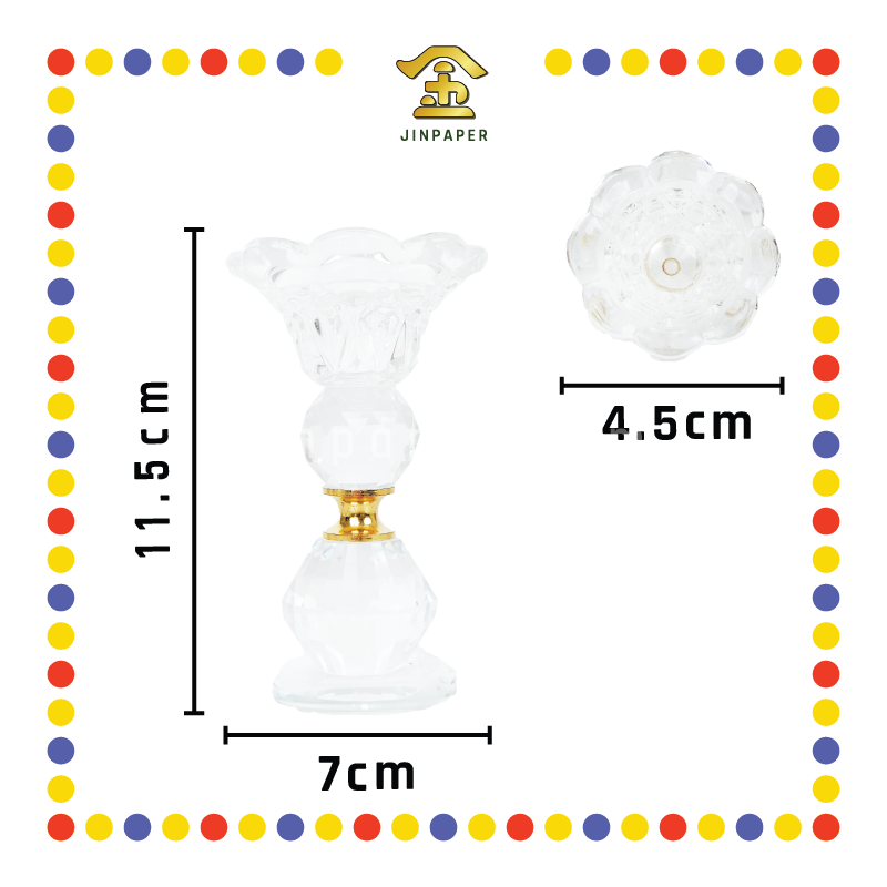 PRAYING CANDLESTICK 4号 水晶高脚烛台