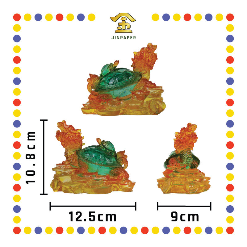 LUCKY GOODS 4寸 琉璃龙头龟