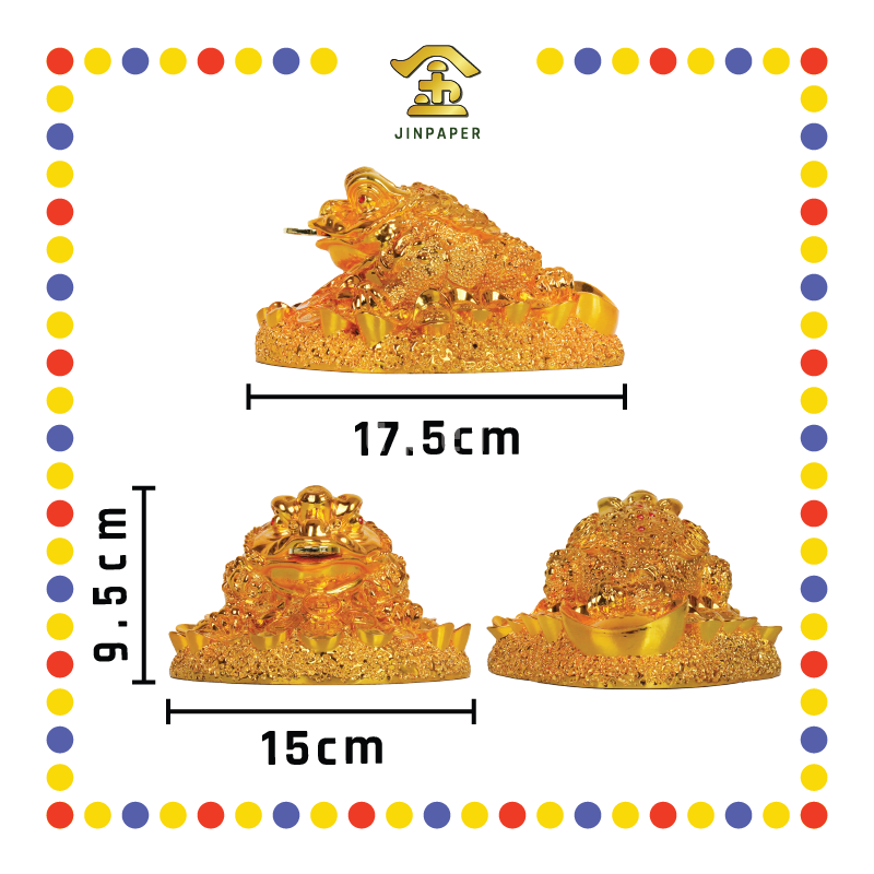 LUCKY GOODS 4寸 镀金蟾蜍