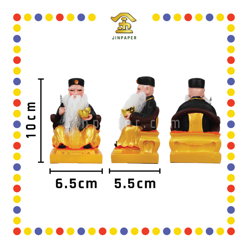 PRAYING STATUE 4寸 宋谷帽真须黑衣拿督公