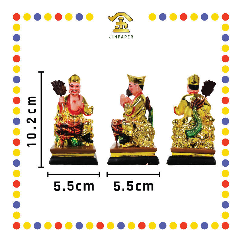 PRAYING STATUE 4寸 镀金企龍济公