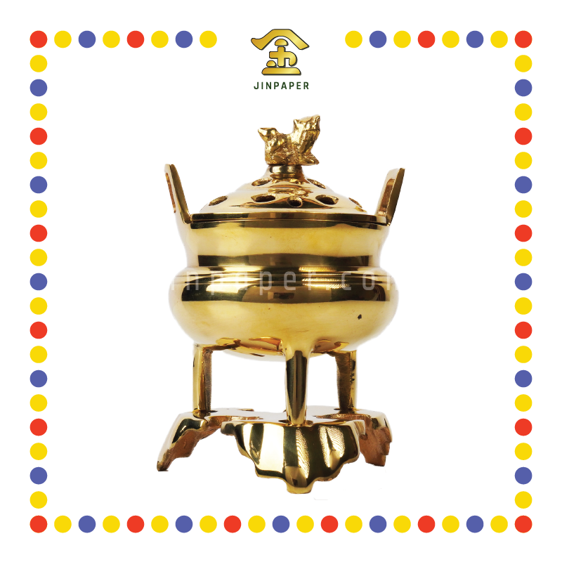 PRAYING CENSER 4号 铜光身宣炉 (香炉)