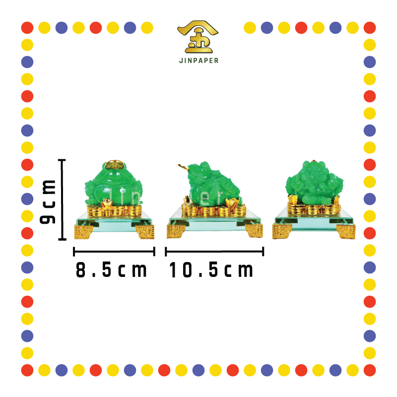 LUCKY GOODS 4”【翠玉/镀金】招财金蟾