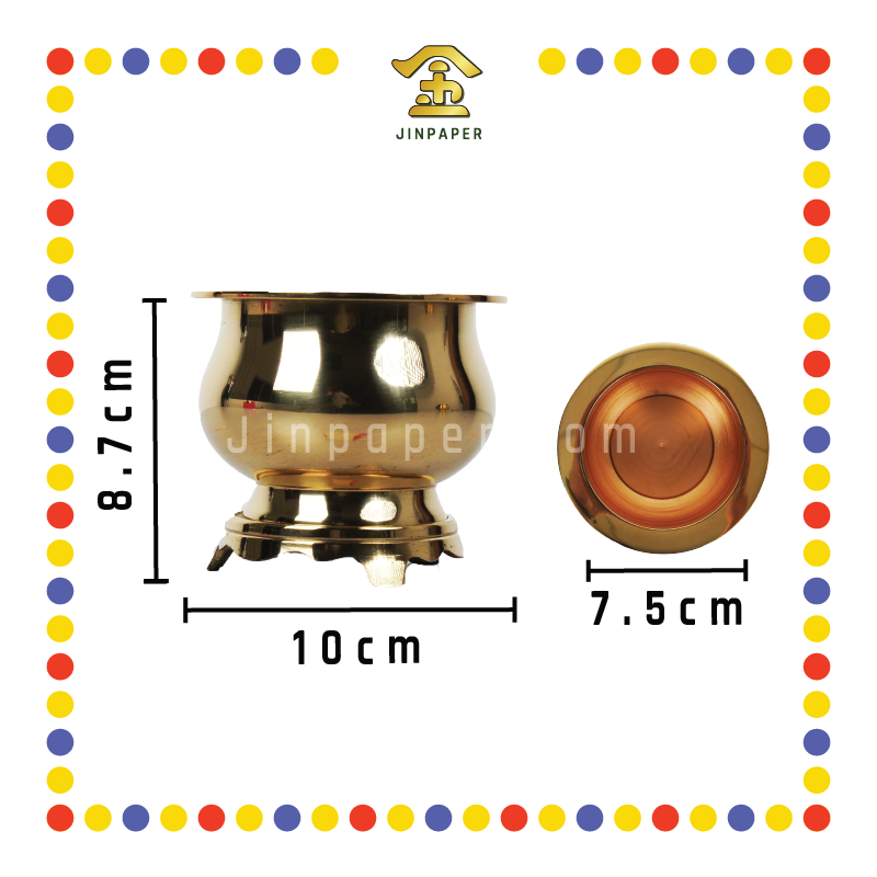 PRAYING CENSER 4寸 铜光身炉 (香炉)