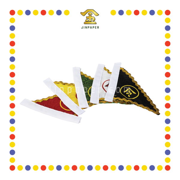 PRAYING FLAG 4寸 印五色令旗 - JinPaper