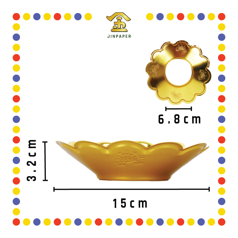 PRAYING CENSER【4寸/5寸/6寸/7寸/8寸】电金炉围 (香炉)