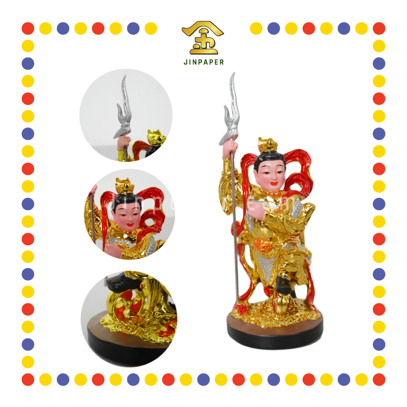 PRAYING STATUE 4寸 镀金双轮中坛元帅