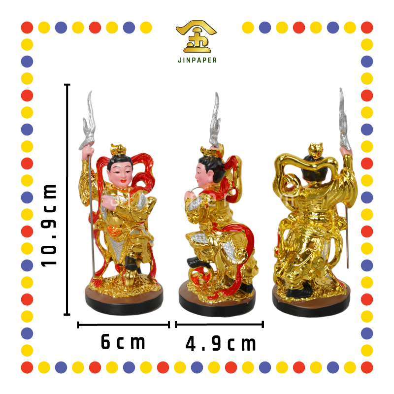 PRAYING STATUE 4寸 镀金双轮中坛元帅