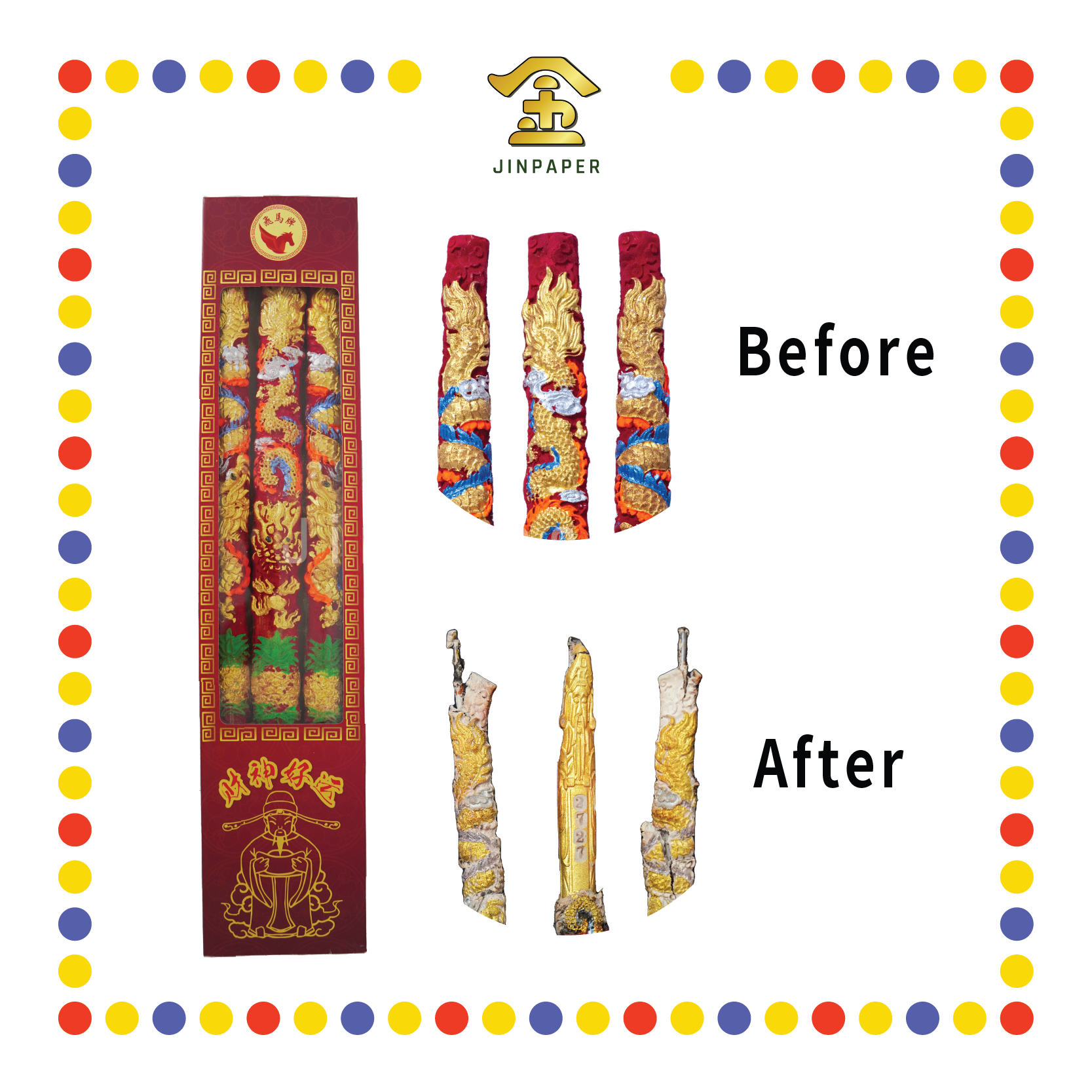 JOSS STICK 50cm 财神好运龙香