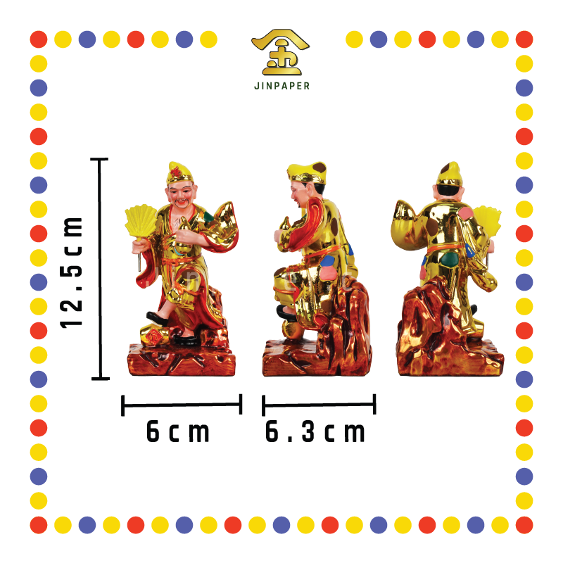 PRAYING STATUE 5寸 镀金济公