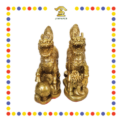 LUCKY GOODS 5寸大铜麒麟(对) - JinPaper