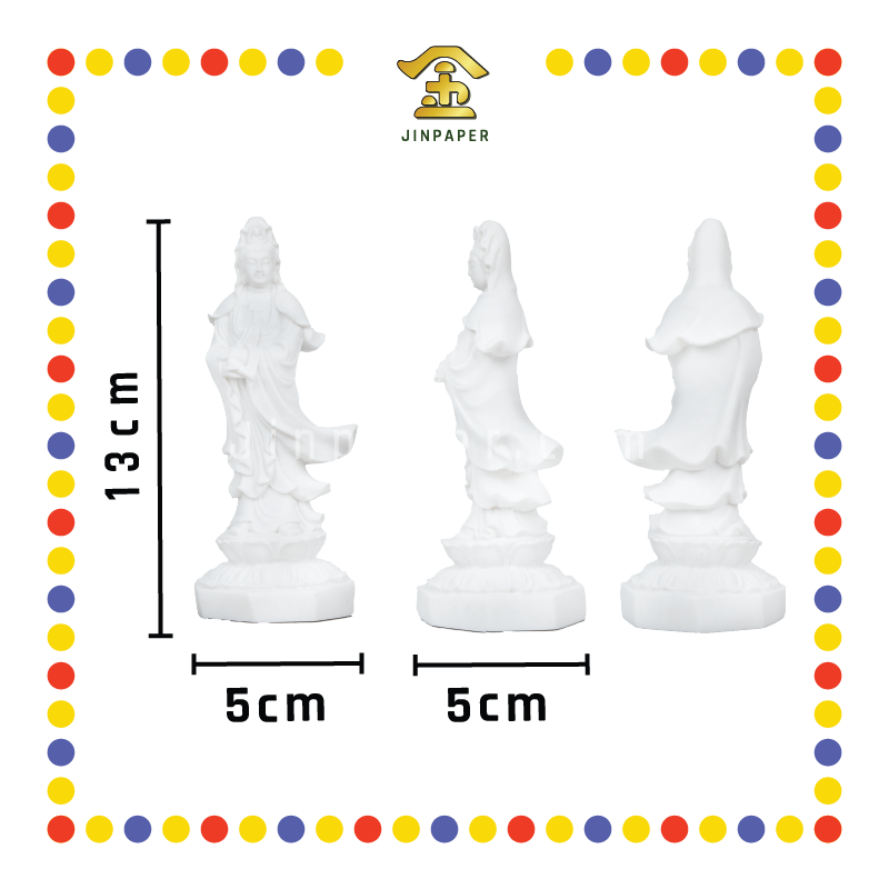 PRAYING STATUE 5寸 全白企观音