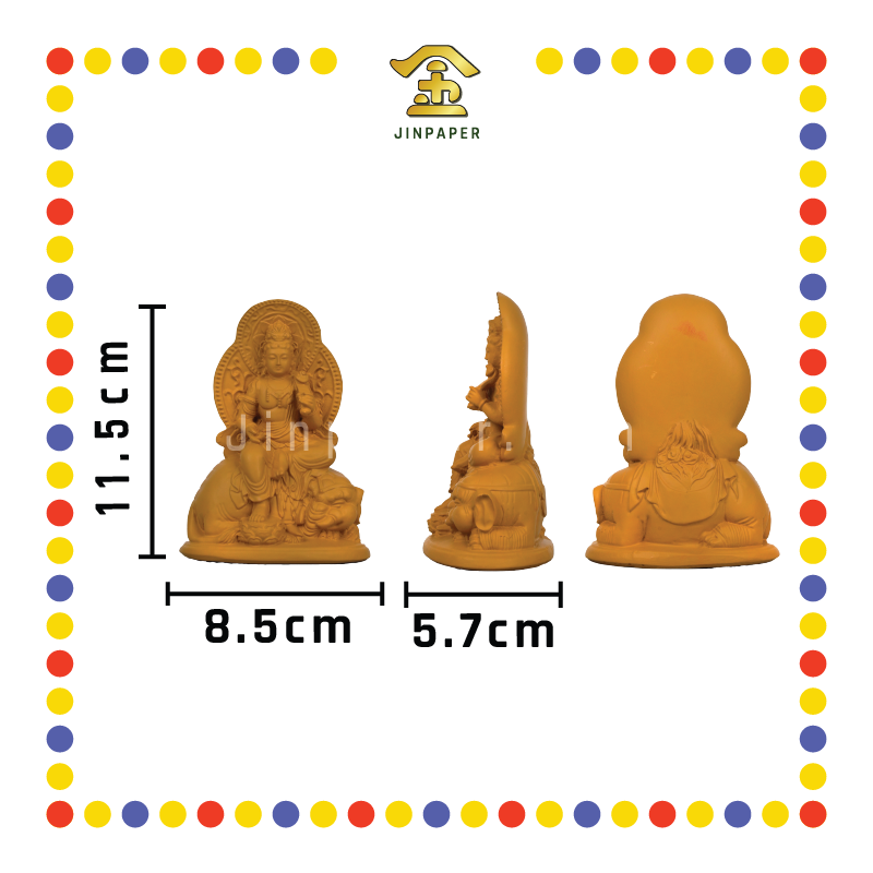 PRAYING STATUE 5寸 木色普贤菩萨