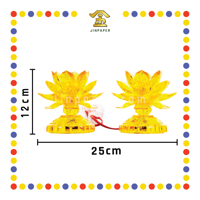 PARYING LAMP 5号 七彩水晶莲花灯【黃/透明/红/粉红/紫】(全LED)