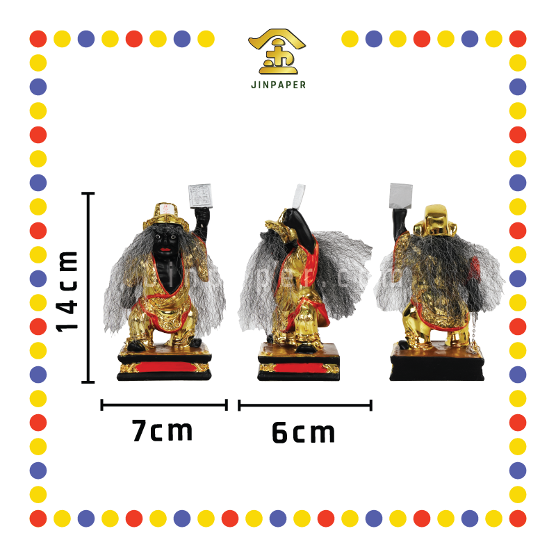 PRAYING STATUE 6寸 镀金大二伯爷(对)